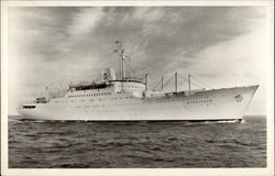 The M.S. Stockholm at Sea Postcard