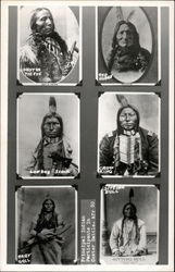 Principal Indian Participants in Custer Battle Postcard