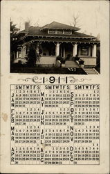 Calendar 1911 & Bungalow Calendars Postcard Postcard