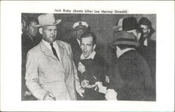 Jack Ruby Shoots Killer Lee Harvey Oswald Postcard