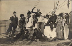 Neptune Equator Crossing Party - Boat passengers Postcard