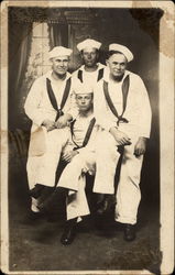 A group of Sailors Navy Postcard Postcard