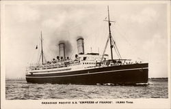 Canadian Pacific S. S. " Empress of France ", 18,350 Tons Postcard