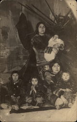 American Native Woman with Children Postcard