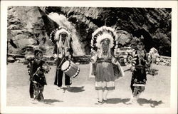 Native American Dancers in Traditional Dress Postcard