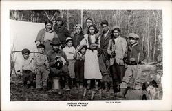 Indian Family Val d'Or, PQ Canada Quebec Postcard Postcard