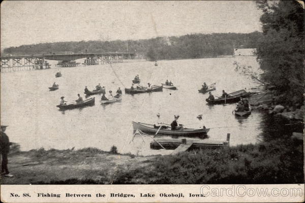 Fishing Between the Bridges, Lake Okoboji Iowa