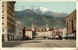 Antlers Hotel and Pike's Peak Ave Colorado Springs, CO Postcard Postcard