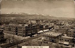 Aerial View of Downtown Colorado Springs, CO Postcard Postcard