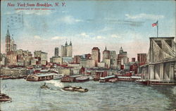 The City from Brooklyn Postcard