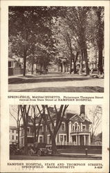 Picturesque Thompson St. Viewed from State St. at Hampden Hospital Postcard