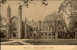 Gore Hall - Harvard University Library Cambridge, MA Postcard Postcard