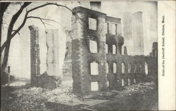 Ruins of the Shurtleff School Chelsea, MA Postcard Postcard