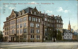 German Hospital, Broad and Corinthian Ave Postcard