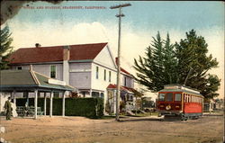 Hotel and Station Postcard