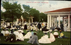 Concert in Lake Park, Milwaukee Wisconsin Postcard Postcard