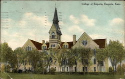 College of Emporia Kansas Postcard Postcard