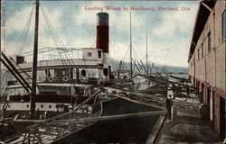 Loading Wheat by Machinery Postcard