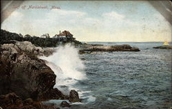 Surf Off Marblehead Postcard