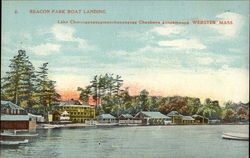 Beacon Park boat landing, Lake Charcoggagoggmanchaugagogg Chaubuna gungamaugg Postcard