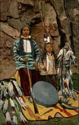 Native Americans in Traditional Dress Native Americana Postcard Postcard