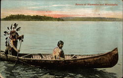 Return of Hiawatha and Minnehaha Native Americana Postcard Postcard