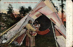 Old Nokomis with Babe Hiawatha in her arms Postcard