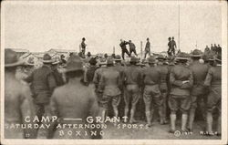 Camp Grant, Saturday Afternoon Sports: Boxing Postcard