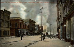 The Fire Coming Up Third Street San Francisco, CA Postcard Postcard