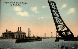 Torpedo Boat & Bascule Bridge Postcard