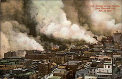 Burning of San Francisco from Telegraph Hill, Apr. 18, 1906 California Postcard Postcard