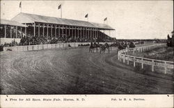 A Free for All Race, State Fair Huron, SD Postcard Postcard