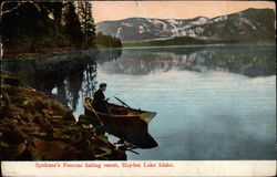 Spokane's Famous fishing resort Postcard