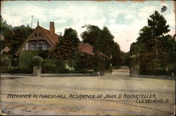 Entrance to Forest-Hill, Residence of John D. Rockefeller Postcard