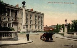 View at State House Boston, MA Postcard Postcard