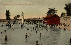 Swimming Pool, Old Reservoir, Syracuse, N.Y New York Postcard Postcard