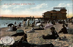 Beach and Auditorium Ocean Park, CA Postcard Postcard