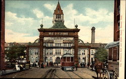 The Welcome Arch and Union Depot Postcard