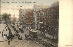 Main Street opposite City Hall Postcard