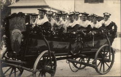 A Wagonful of Ladies Ready for the Parade Postcard