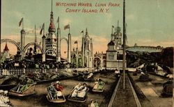 Witching Waves, Luna Park Coney Island, NY Postcard Postcard