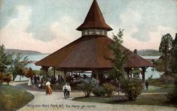 Kingston Point Park, The Merry-go-round New York Postcard Postcard