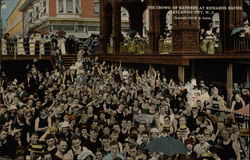 The Crowd of Bathers, Richards Baths Postcard