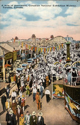 A mile of merriment, Canadian National Exhibition Midway Postcard