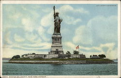 Statue of Liberty, New York Harbor Postcard