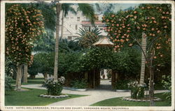 Hotel Del Coronado, Pavilion and Court Coronado Beach, CA Postcard Postcard