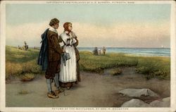 Return of the Mayflower by Geo. H. Boughton Plymouth, MA Postcard Postcard