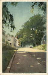 Painting of North Street Plymouth, MA Postcard Postcard