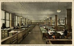 The Detroit News Building, The World's Greatest Newspaper Plant Michigan Postcard Postcard