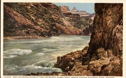 The Colorado River at foot of Bright Angel Trail Grand Canyon National Park, AZ Postcard Postcard